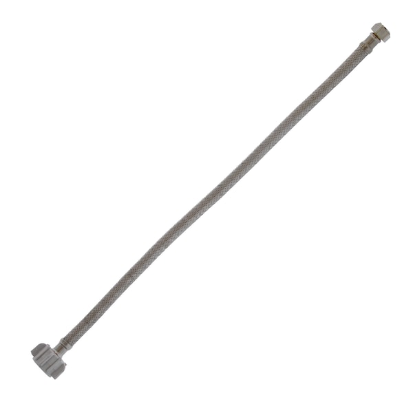 Jones Stephens 1/2in. Flare x 7/8in. BC x 20in Braided Stainless Steel Toilet Connector S04280 - main